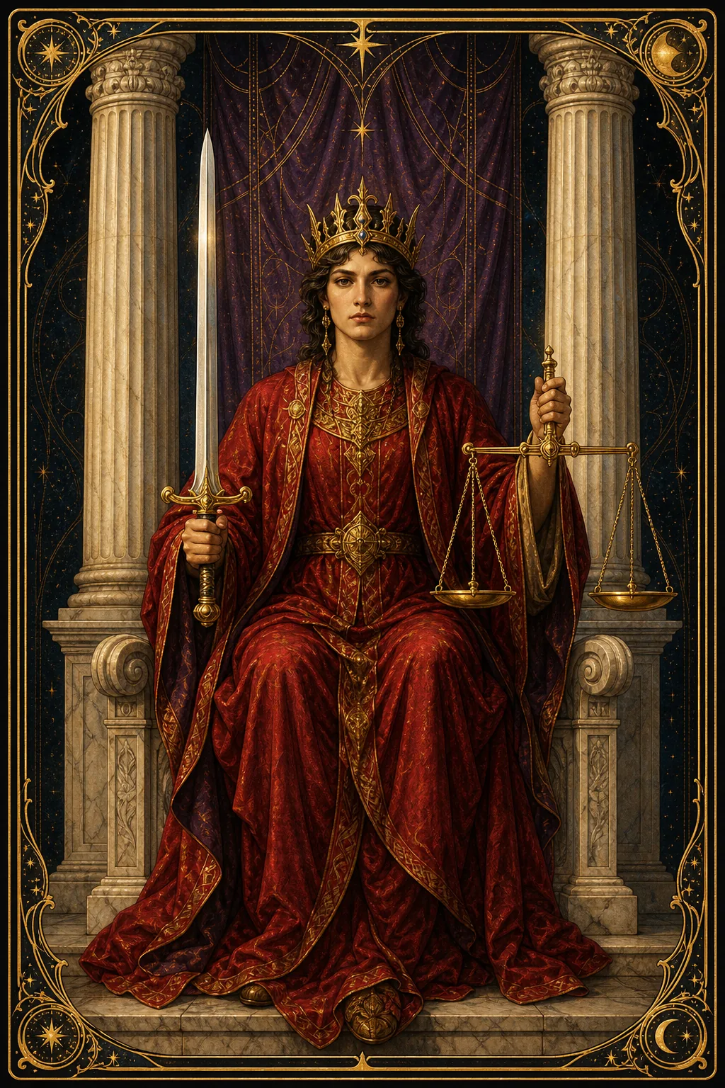 Justice tarot card