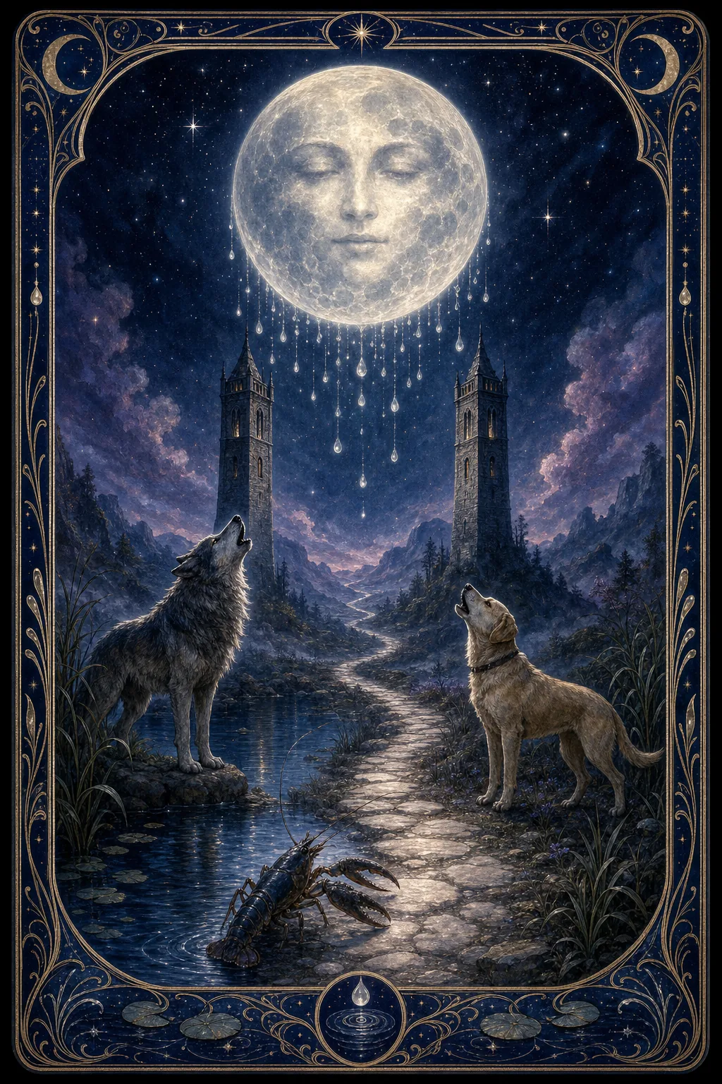 The Moon tarot card